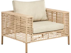 Hot Beliani Set da giardino con tavolo 4 posti CALASETTA Rattan sintetico (PE) Beige