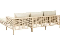 Hot Beliani Set da giardino con tavolo 4 posti CALASETTA Rattan sintetico (PE) Beige