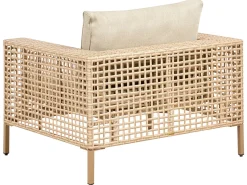 Hot Beliani Set da giardino con tavolo 4 posti CALASETTA Rattan sintetico (PE) Beige