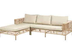 Outlet Beliani Set da giardino con tavolo 4 posti CALASETTA Rattan sintetico (PE) Beige