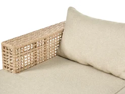 Outlet Beliani Set da giardino con tavolo 4 posti CALASETTA Rattan sintetico (PE) Beige