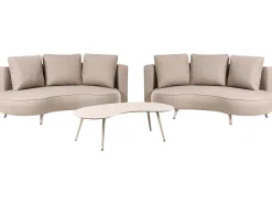 Beliani Set da giardino con tavolo 6 posti PARORI Beige