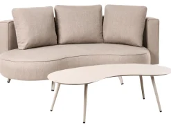 Beliani Set da giardino con tavolo 6 posti PARORI Beige