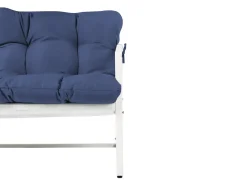 Clearance Beliani Set da giardino con tavolo 4 posti GARDA Metallo Blu Bianco Blu