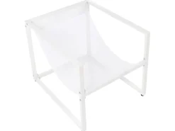 Clearance Beliani Set da giardino con tavolo 4 posti GARDA Metallo Blu Bianco Blu