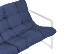 Clearance Beliani Set da giardino con tavolo 4 posti GARDA Metallo Blu Bianco Blu