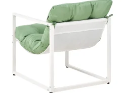 Sale Beliani Set da giardino con tavolo 4 posti GARDA Metallo Verde Bianco Verde