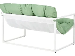 Sale Beliani Set da giardino con tavolo 4 posti GARDA Metallo Verde Bianco Verde