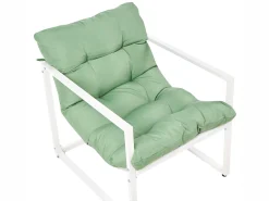 Sale Beliani Set da giardino con tavolo 4 posti GARDA Metallo Verde Bianco Verde