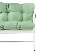 Sale Beliani Set da giardino con tavolo 4 posti GARDA Metallo Verde Bianco Verde
