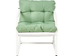 Sale Beliani Set da giardino con tavolo 4 posti GARDA Metallo Verde Bianco Verde