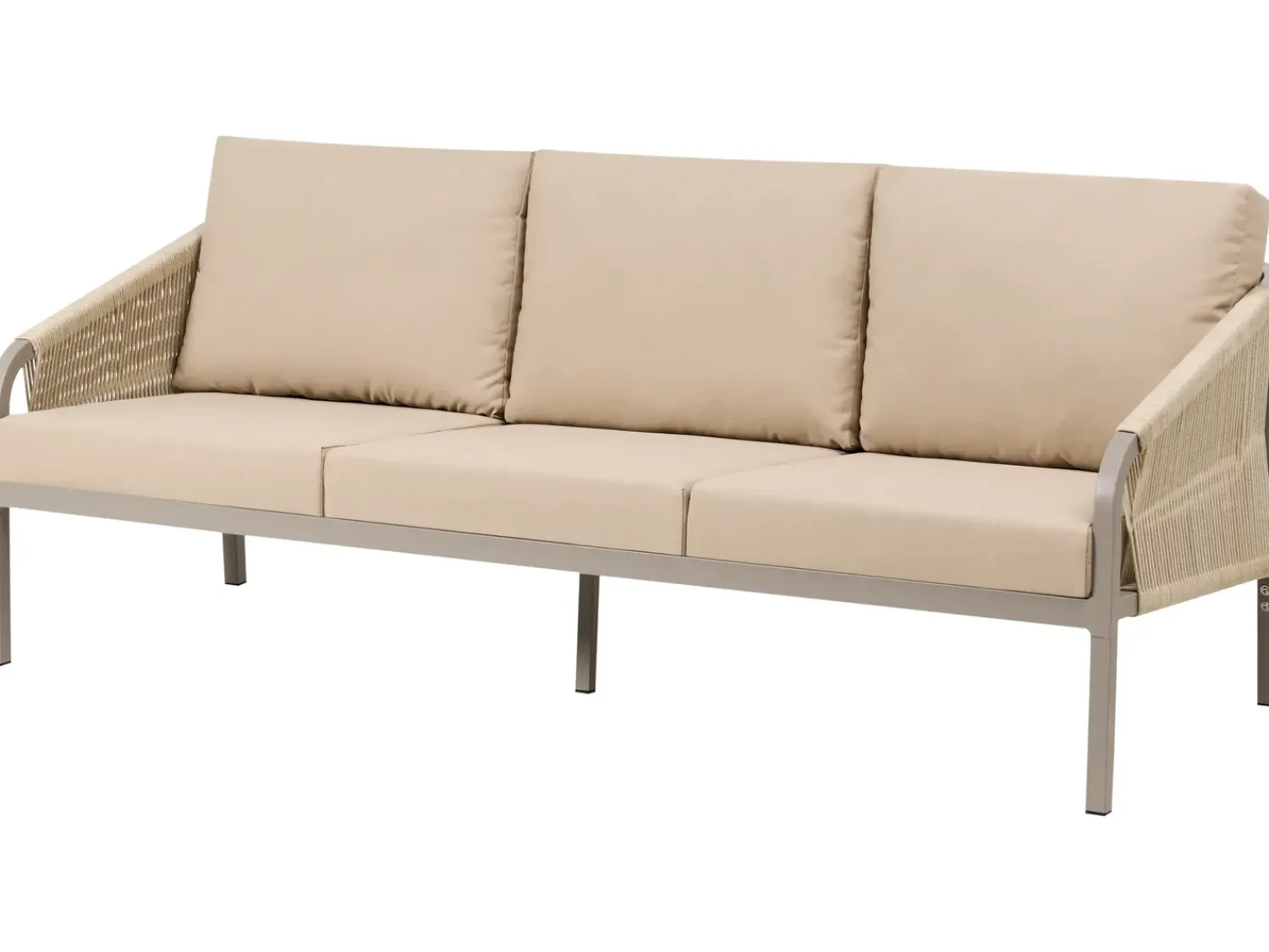 New Beliani Set da giardino con tavolo 5 posti MURATO Metallo Beige