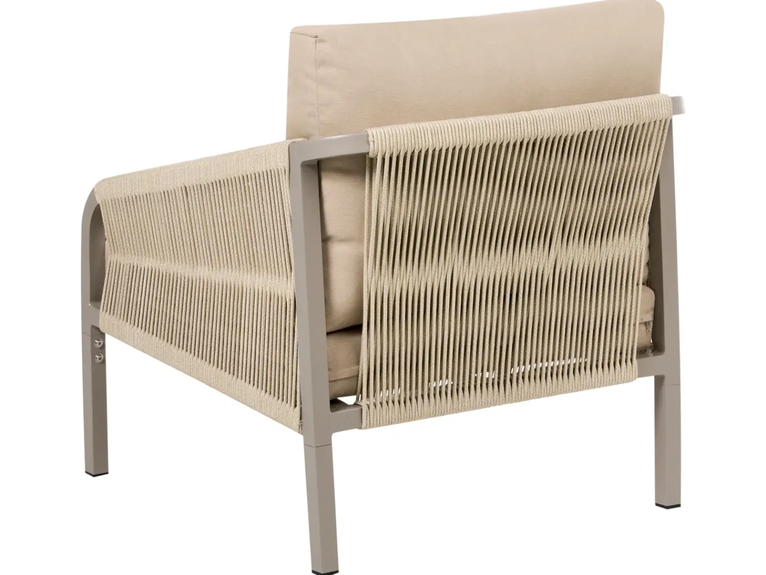New Beliani Set da giardino con tavolo 5 posti MURATO Metallo Beige