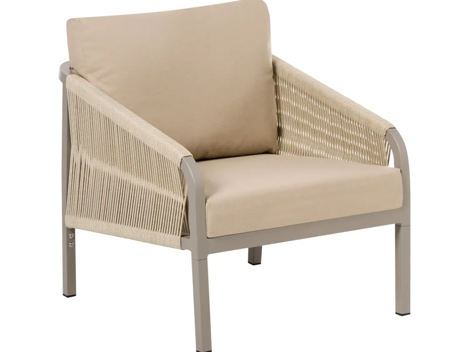 New Beliani Set da giardino con tavolo 5 posti MURATO Metallo Beige