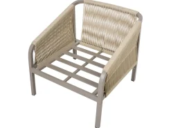 New Beliani Set da giardino con tavolo 5 posti MURATO Metallo Beige