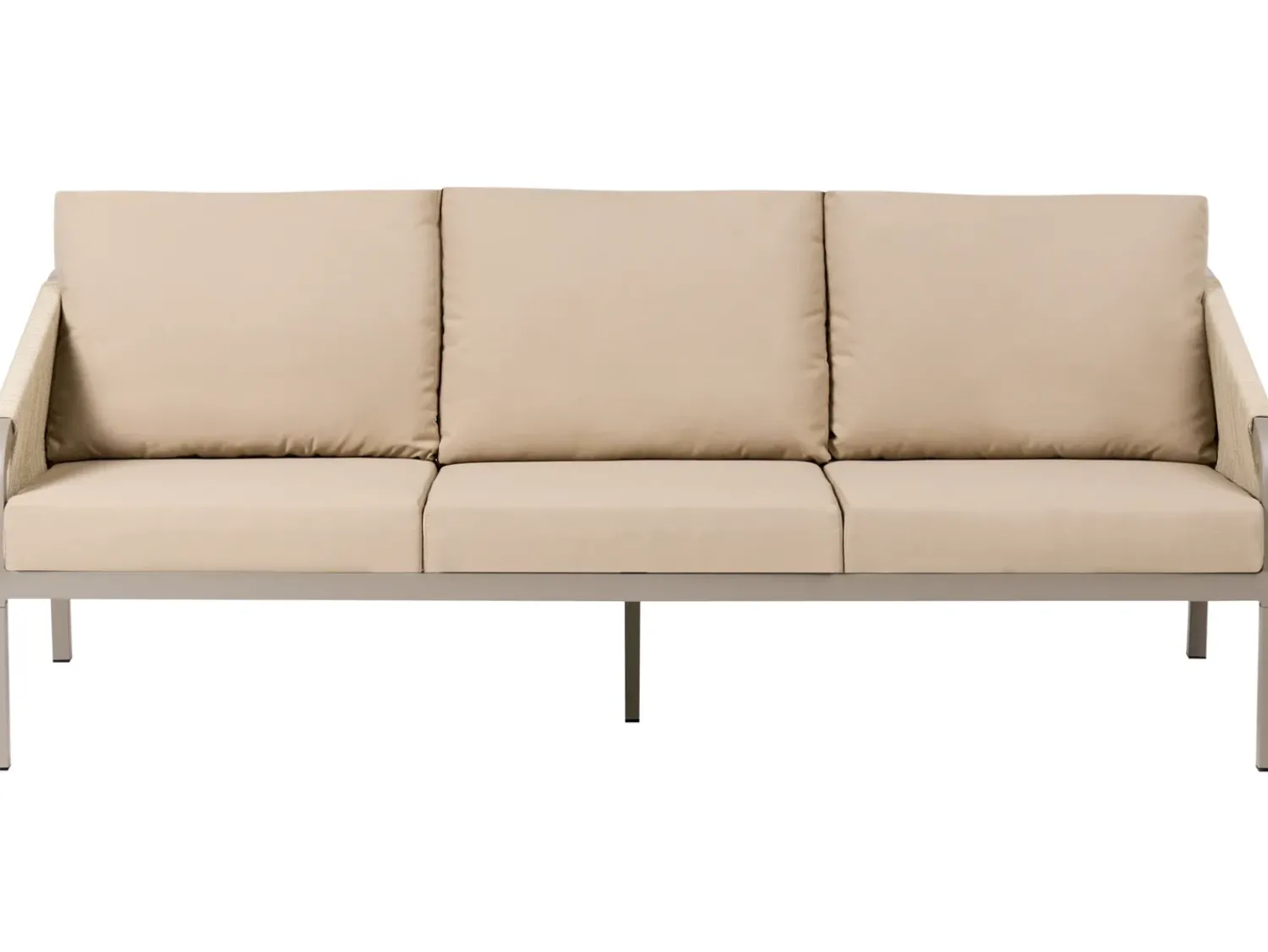 New Beliani Set da giardino con tavolo 5 posti MURATO Metallo Beige