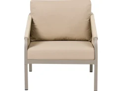 New Beliani Set da giardino con tavolo 5 posti MURATO Metallo Beige