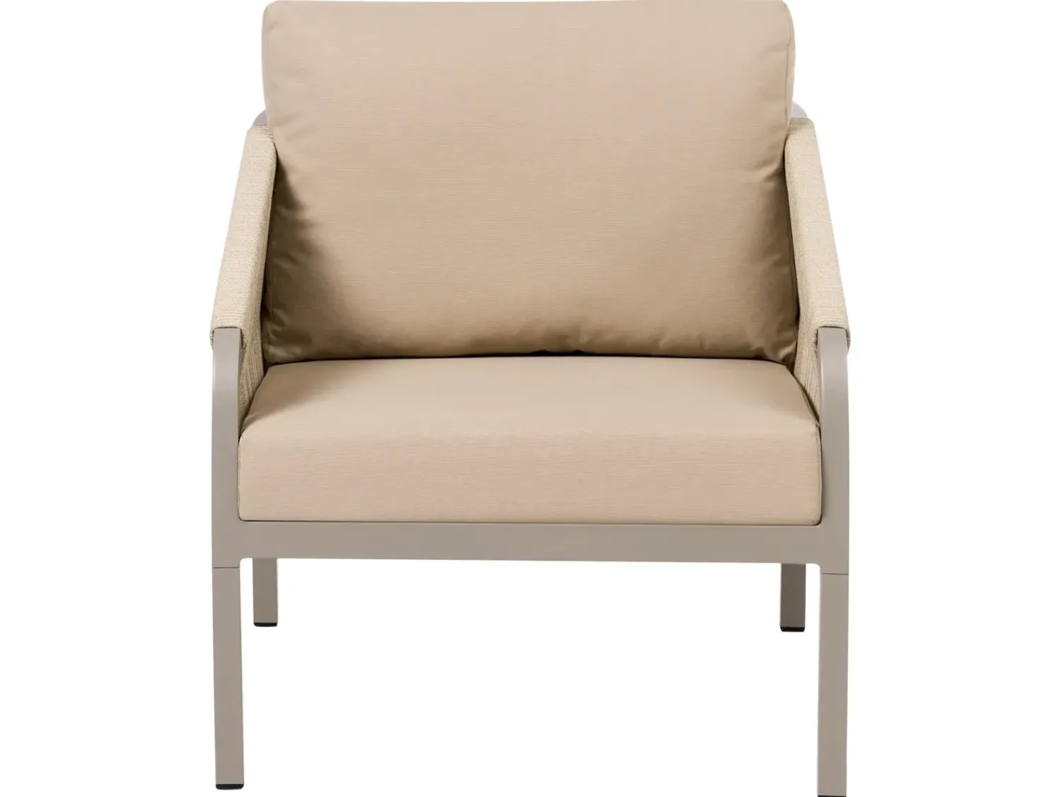 New Beliani Set da giardino con tavolo 5 posti MURATO Metallo Beige
