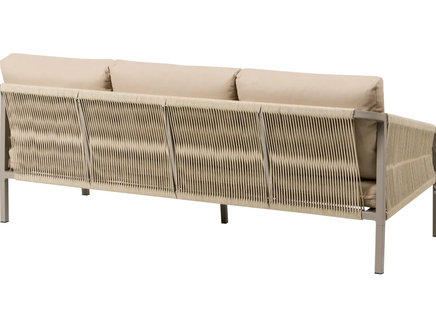 New Beliani Set da giardino con tavolo 5 posti MURATO Metallo Beige