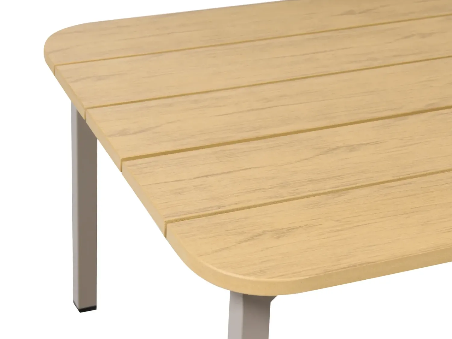 New Beliani Set da giardino con tavolo 5 posti MURATO Metallo Beige