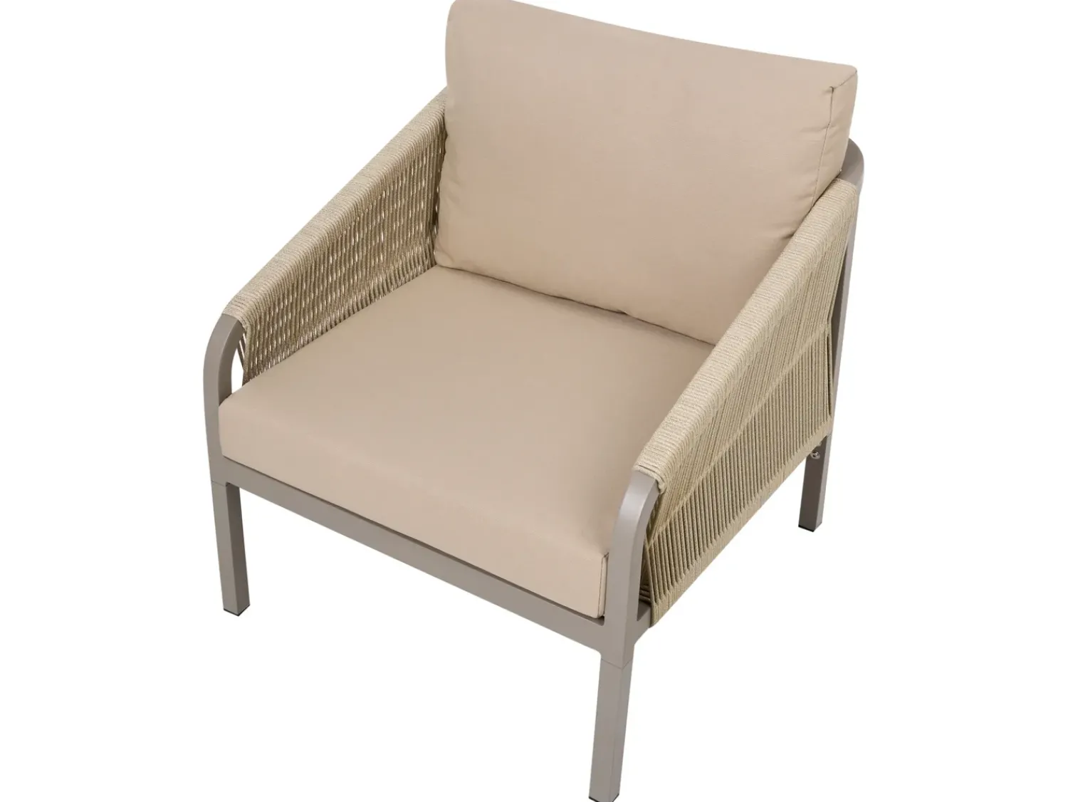 New Beliani Set da giardino con tavolo 5 posti MURATO Metallo Beige