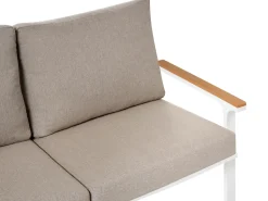Beliani Set da giardino con tavolo 4 posti ORERO Tortora Bianco Beige Marrone