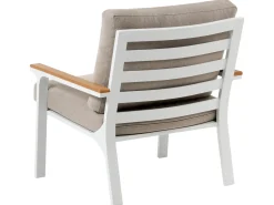 Beliani Set da giardino con tavolo 4 posti ORERO Tortora Bianco Beige Marrone