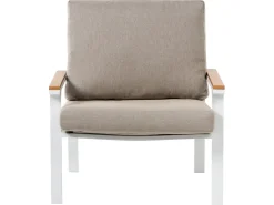 Beliani Set da giardino con tavolo 4 posti ORERO Tortora Bianco Beige Marrone