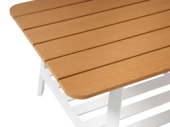 Beliani Set da giardino con tavolo 4 posti ORERO Tortora Bianco Beige Marrone