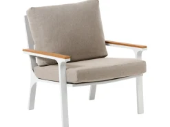 Beliani Set da giardino con tavolo 4 posti ORERO Tortora Bianco Beige Marrone