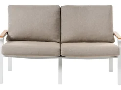Beliani Set da giardino con tavolo 4 posti ORERO Tortora Bianco Beige Marrone