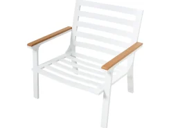 Beliani Set da giardino con tavolo 4 posti ORERO Tortora Bianco Beige Marrone
