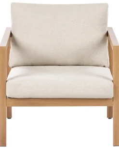 Sale Beliani Set da giardino con tavolo 5 posti ONETA Metallo Marrone chiaro Beige Marrone