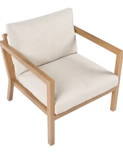 Sale Beliani Set da giardino con tavolo 5 posti ONETA Metallo Marrone chiaro Beige Marrone