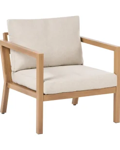 Sale Beliani Set da giardino con tavolo 5 posti ONETA Metallo Marrone chiaro Beige Marrone