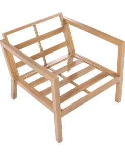 Sale Beliani Set da giardino con tavolo 5 posti ONETA Metallo Marrone chiaro Beige Marrone