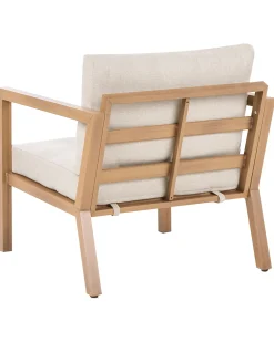 Sale Beliani Set da giardino con tavolo 5 posti ONETA Metallo Marrone chiaro Beige Marrone