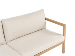 Sale Beliani Set da giardino con tavolo 5 posti ONETA Metallo Marrone chiaro Beige Marrone