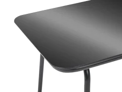 Hot Beliani Set da giardino con tavolo 4 posti USTICA Metallo Nero Bianco Nero