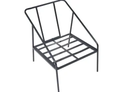 Hot Beliani Set da giardino con tavolo 4 posti USTICA Metallo Nero Bianco Nero