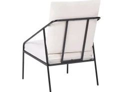 Hot Beliani Set da giardino con tavolo 4 posti USTICA Metallo Nero Bianco Nero
