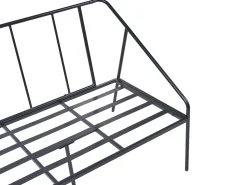 Hot Beliani Set da giardino con tavolo 4 posti USTICA Metallo Nero Bianco Nero