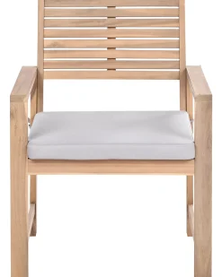 Outlet Beliani Set da giardino con tavolo 4 posti FIAMES Legno di acacia certificato Grigio Marrone Grigio