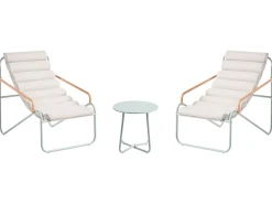 Sale Beliani Set da giardino con tavolo 2 posti PASTO Metallo Verde menta Beige Verde