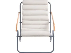 Sale Beliani Set da giardino con tavolo 2 posti PASTO Metallo Grigio scuro Beige Grigio