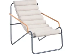 Sale Beliani Set da giardino con tavolo 2 posti PASTO Metallo Grigio scuro Beige Grigio