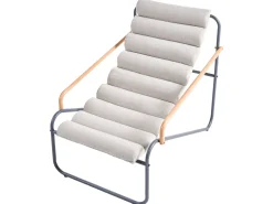 Sale Beliani Set da giardino con tavolo 2 posti PASTO Metallo Grigio scuro Beige Grigio