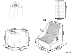 Online Beliani Set da giardino con tavolo 2 posti MOLVENO Metallo Beige/Verde Beige Verde