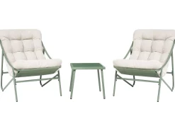 Online Beliani Set da giardino con tavolo 2 posti MOLVENO Metallo Beige/Verde Beige Verde