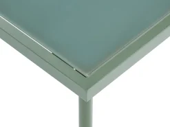 Beliani Set da giardino con tavolo 4 posti MOLVENO Metallo Beige/Verde Beige Verde